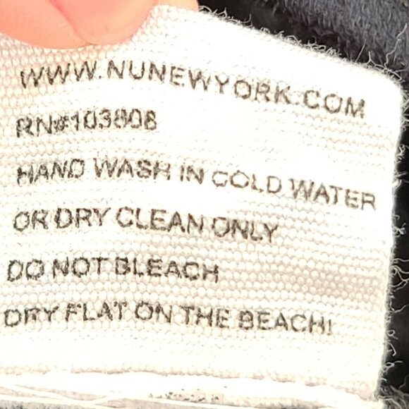 NU New York Womens Shirt Top Small Blue Eyelet Halter Open Back Tasseled Casual - Picture 7 of 12